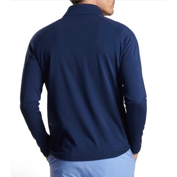 Peter Millar Sweater Mens S Blue 1/4 Zip Pullover Merino Wool Blend Outdoors NWT - Picture 2 of 12